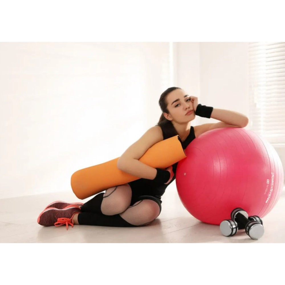 М'яч для фітнесу (фітбол) Power System PS-4018 Ø85 cm PRO Gymball Pink (PS-4018PI-0)