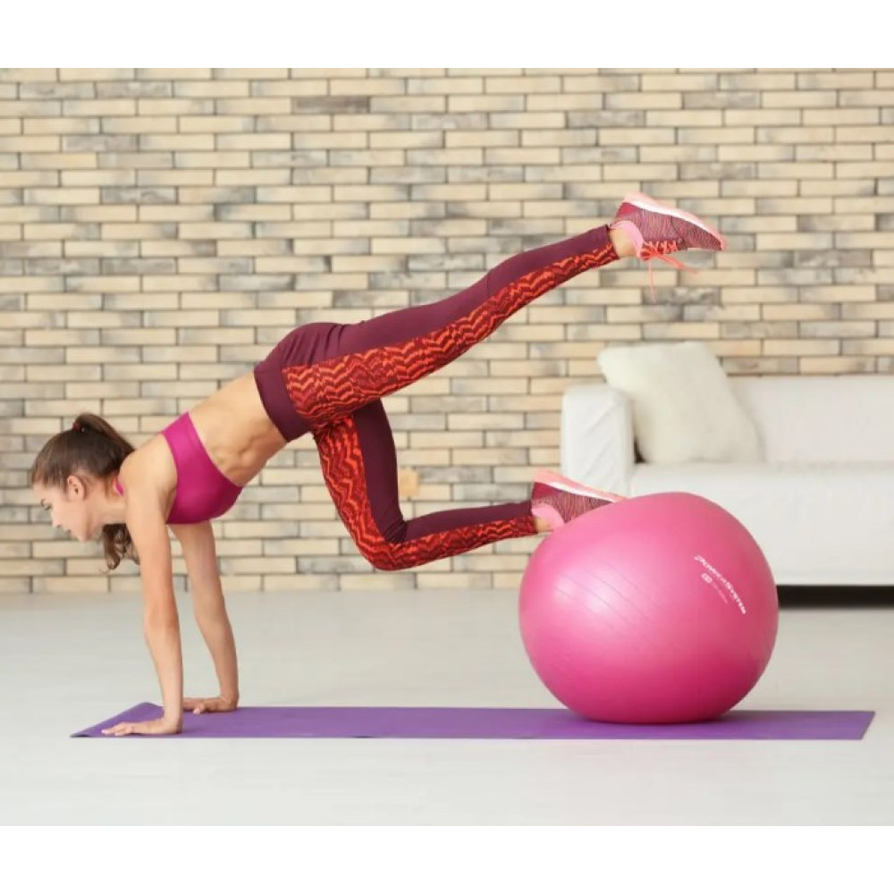 М'яч для фітнесу (фітбол) Power System PS-4018 Ø85 cm PRO Gymball Pink (PS-4018PI-0)