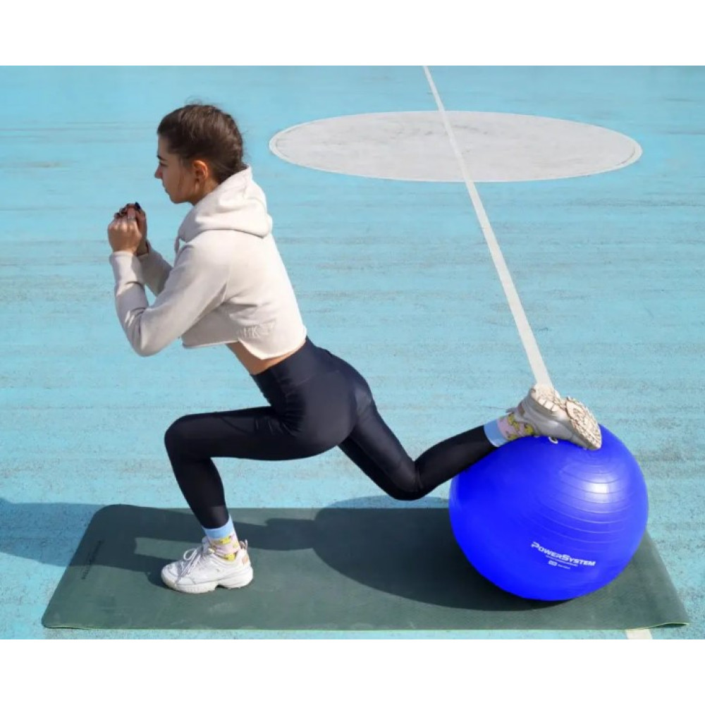 М'яч для фітнесу (фітбол) Power System PS-4018 Ø85 cm PRO Gymball Blue (PS-4018_85cm_Blue)