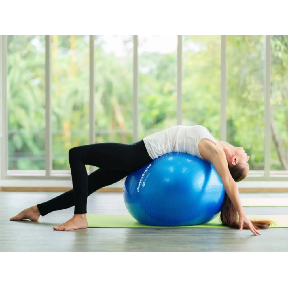 М'яч для фітнесу (фітбол) Power System PS-4018 Ø85 cm PRO Gymball Blue (PS-4018_85cm_Blue)
