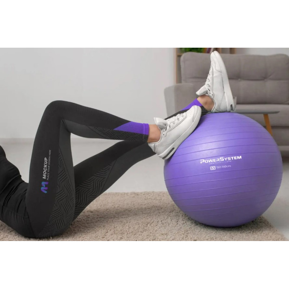 М'яч для фітнесу (фітбол) Power System PS-4018 Ø85 cm PRO Gymball Purple (PS-4018_85cm_Purple)
