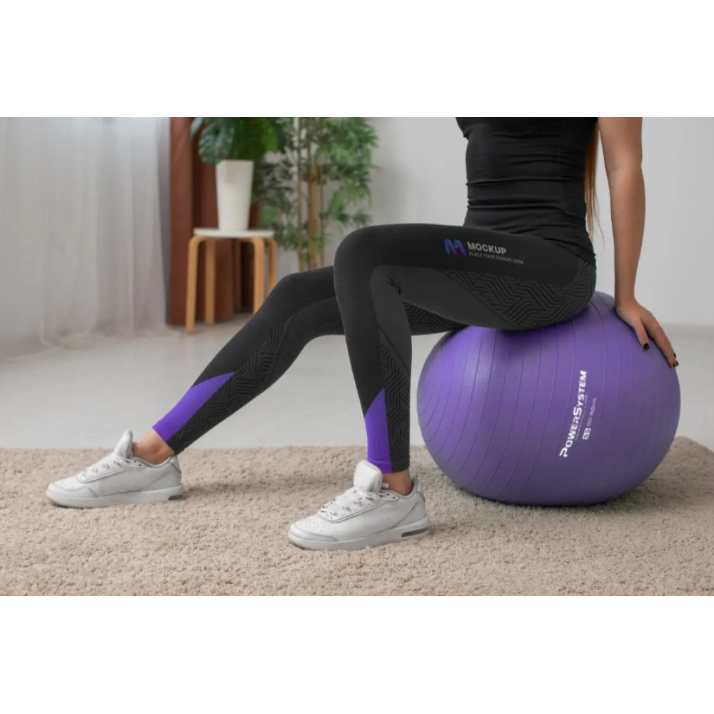 М'яч для фітнесу (фітбол) Power System PS-4018 Ø85 cm PRO Gymball Purple (PS-4018_85cm_Purple)