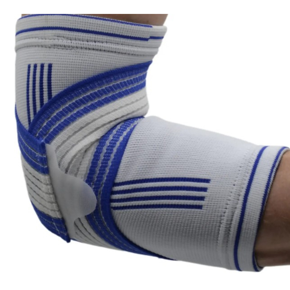 Налокітник Power System PS-6007 Elbow Support Pro White/Blue (1 шт) S/M (PS-6007_S/M_White-Blue)