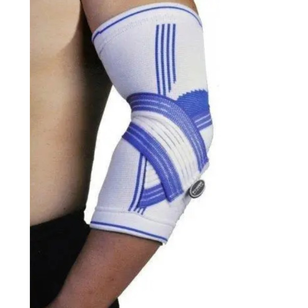 Налокітник Power System PS-6007 Elbow Support Pro White/Blue (1 шт) S/M (PS-6007_S/M_White-Blue)