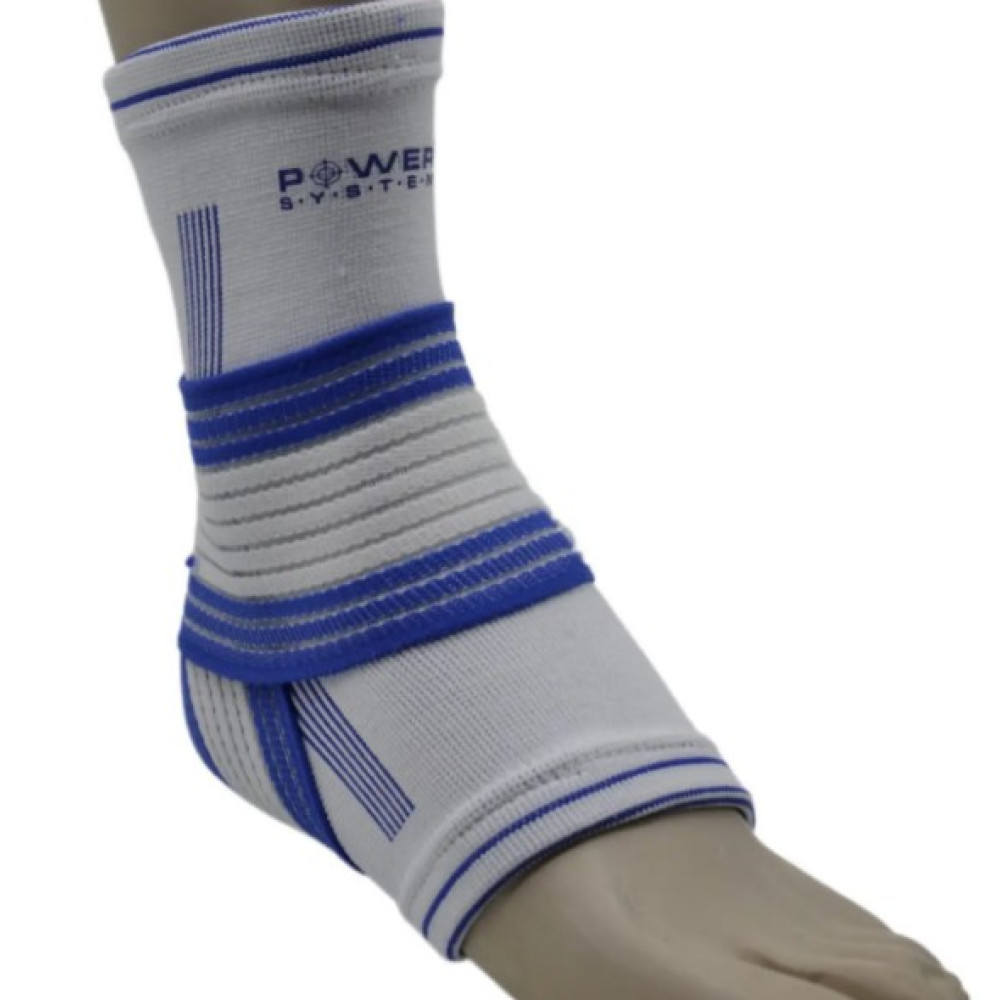 Бандажі на гомілкостоп Power System PS-6009 Ankle Support Pro Blue/White S/M (1 шт) (PS-6009_S/M_White-Blue)