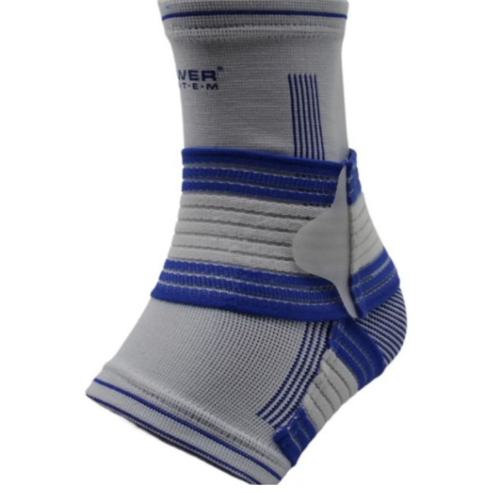 Бандажі на гомілкостоп Power System PS-6009 Ankle Support Pro Blue/White S/M (1 шт) (PS-6009_S/M_White-Blue)