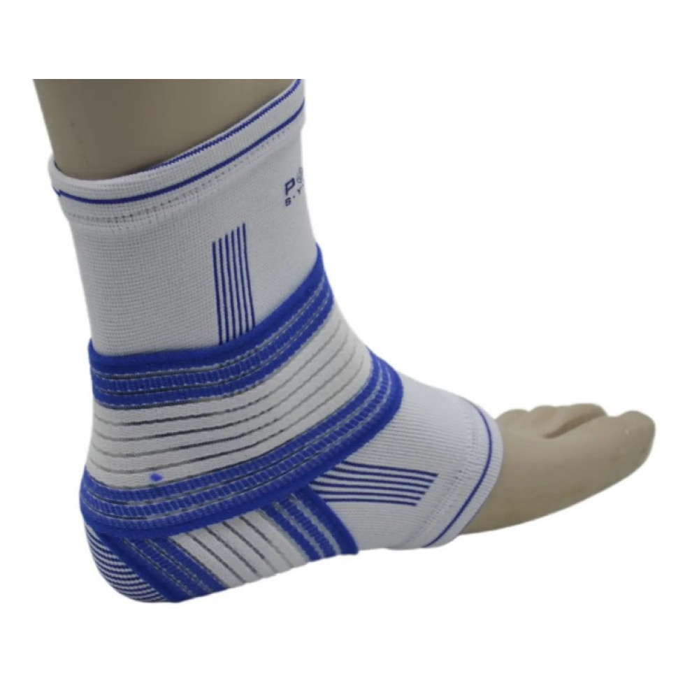 Бандажі на гомілкостоп Power System PS-6009 Ankle Support Pro Blue/White S/M (1 шт) (PS-6009_S/M_White-Blue)