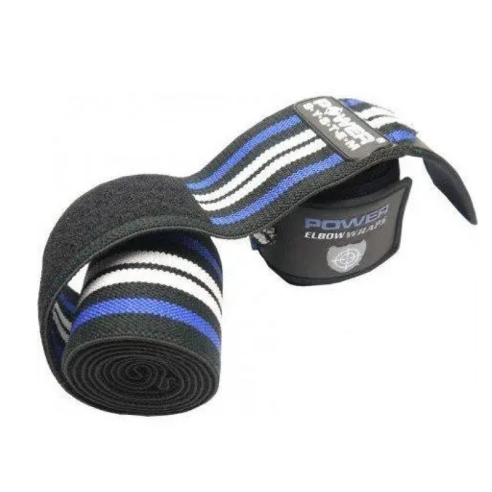 Бинти на коліна Power System PS-3700 Knee Wraps Blue/Black (пара) (PS-3700_Blue-Black)