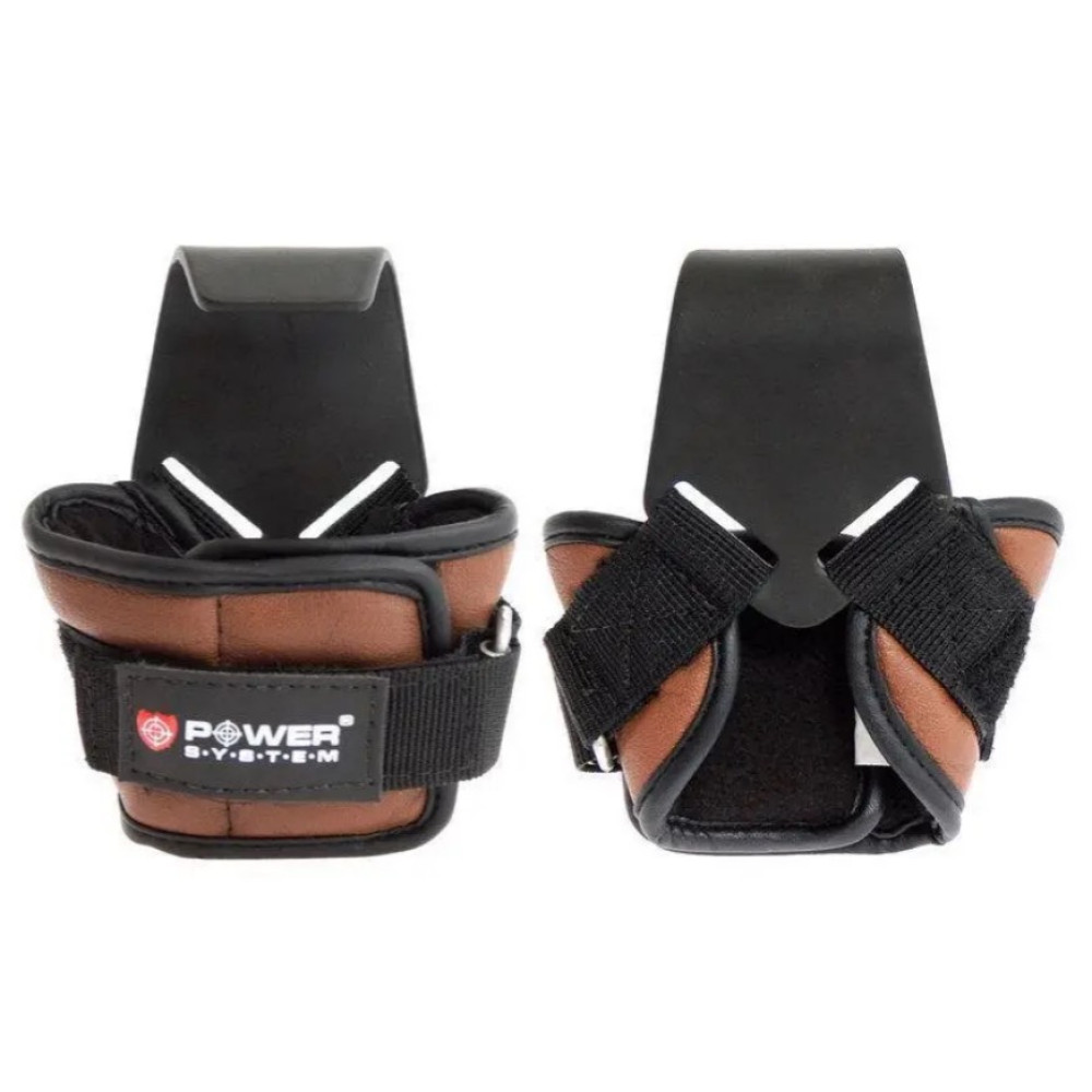 Гаки для тяги на зап'ястя Power System PS-3300 Hooks Brown L (PS-3300_L_Brown)
