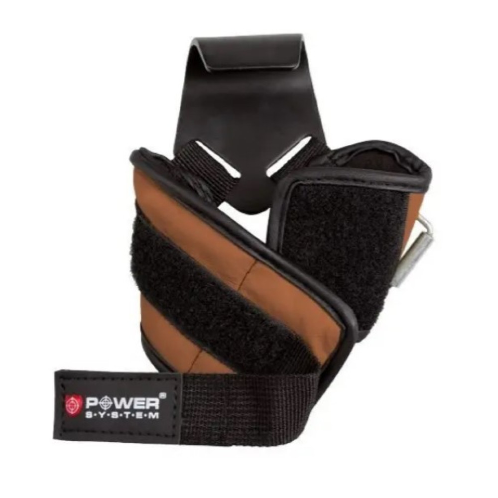 Гаки для тяги на зап'ястя Power System PS-3300 Hooks Brown XL (PS-3300_XL_Brown)