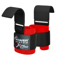 Гаки для тяги на зап'ястя Power System PS-3310 Hardcore Hooks Black/Red (PS-3310_Black-Red)