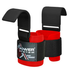 Гаки для тяги на зап'ястя Power System PS-3310 Hardcore Hooks Black/Red (PS-3310_Black-Red)