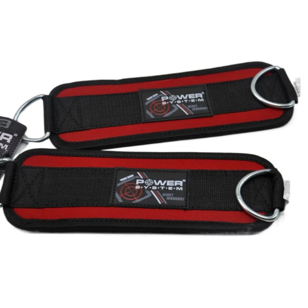 Манжети на щиколотку Power System PS-3410 Ankle Strap (PS-3410_Black_Red)
