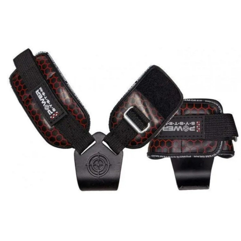 Гаки для тяги на зап'ястя Power System PS-3360 Hooks V2 Black/Red L (PS_3360_Black/Red L)