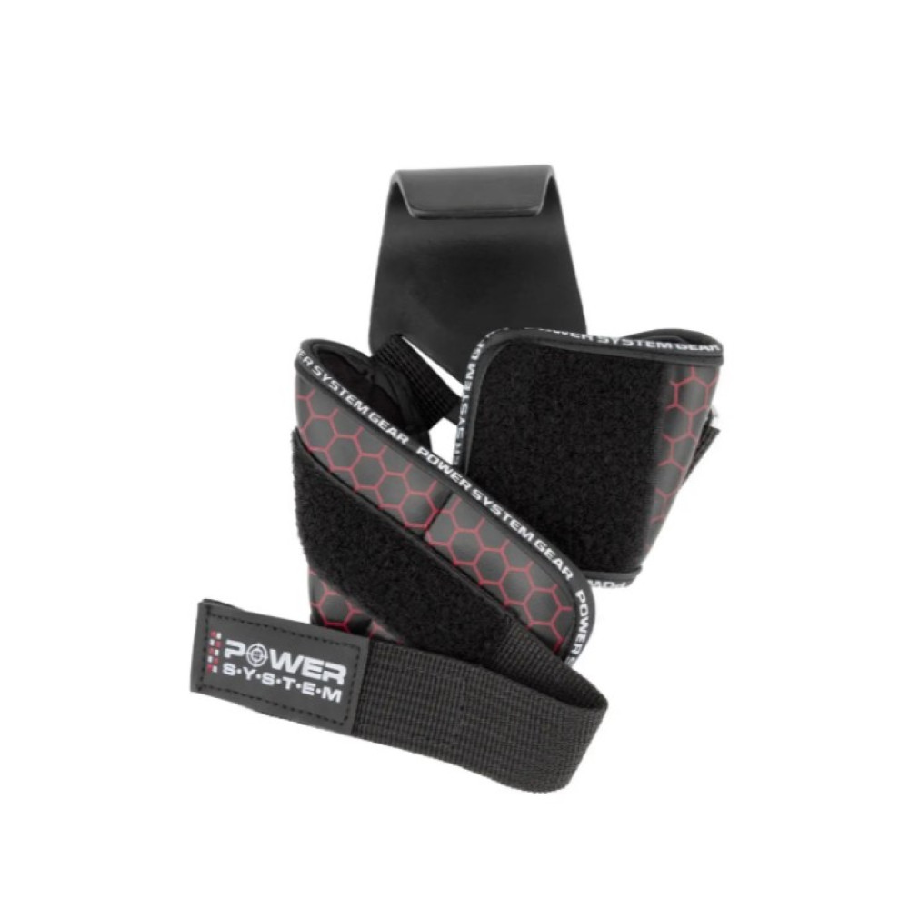 Гаки для тяги на зап'ястя Power System PS-3360 Hooks V2 Black/Red L (PS_3360_Black/Red L)