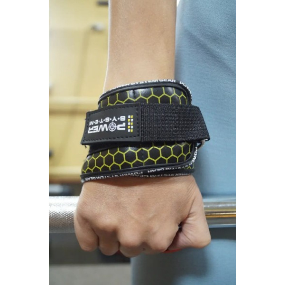Гаки для тяги на зап'ястя Power System PS-3360 Hooks V2 Black/Yellow L (PS_3360_Black/Yellow L)