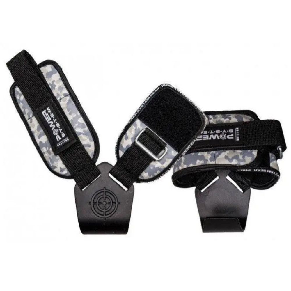 Гаки для тяги на зап'ястя Power System PS-3370 Hooks Camo Black/Grey XL (PS_3370_Black/Grey XL)