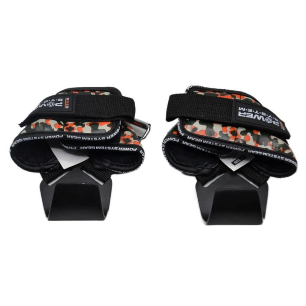 Гаки для тяги на зап'ястя Power System PS-3370 Hooks Camo Black/Red L (PS_3370_Black/Red L)