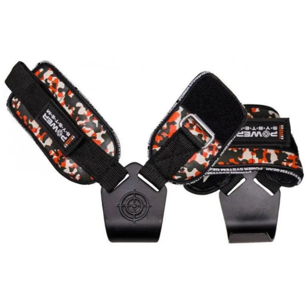 Гаки для тяги на зап'ястя Power System PS-3370 Hooks Camo Black/Red XL (PS_3370_Black/Red XL)