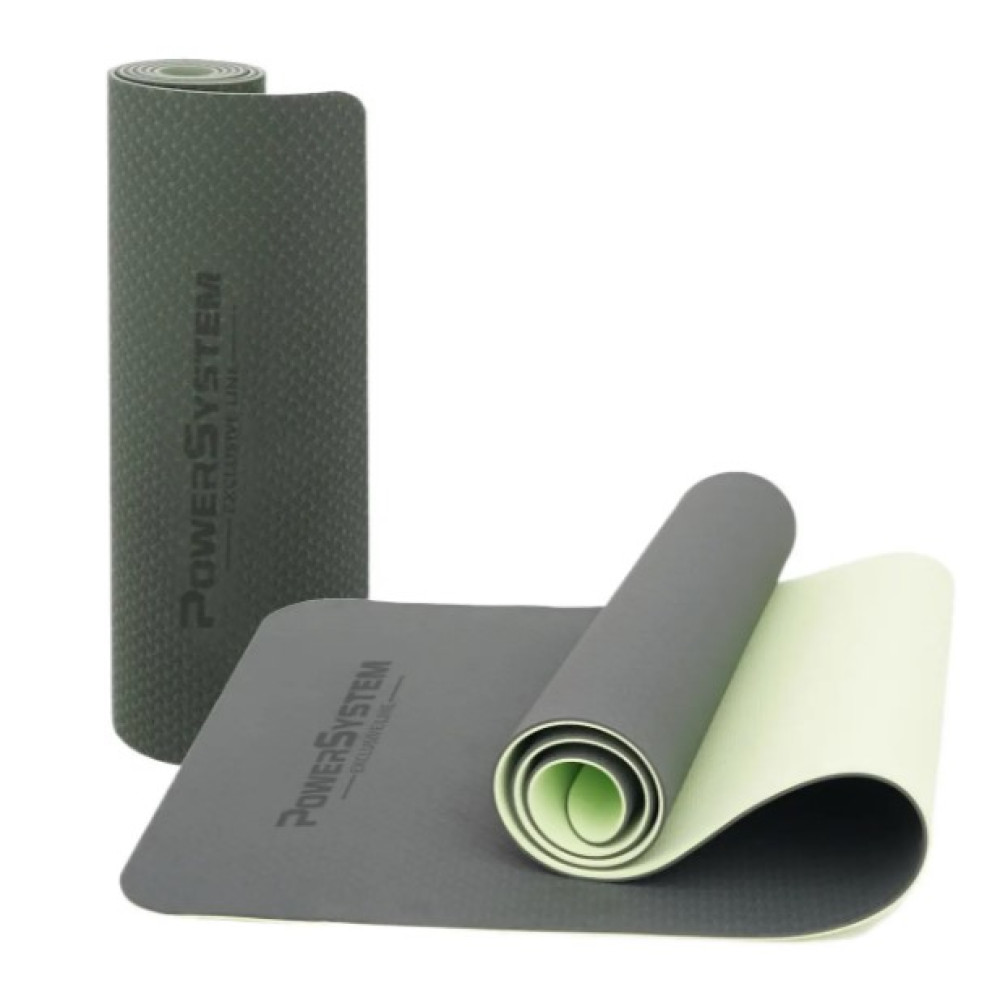 Килимок для йоги та фітнесу Power System PS-4060 TPE Yoga Mat Premium Green (183х61х0.6) (4060GN-0)