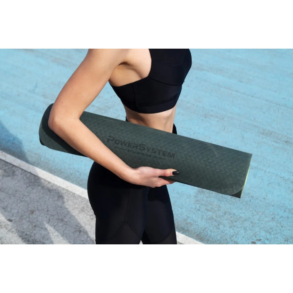 Килимок для йоги та фітнесу Power System PS-4060 TPE Yoga Mat Premium Green (183х61х0.6) (4060GN-0)