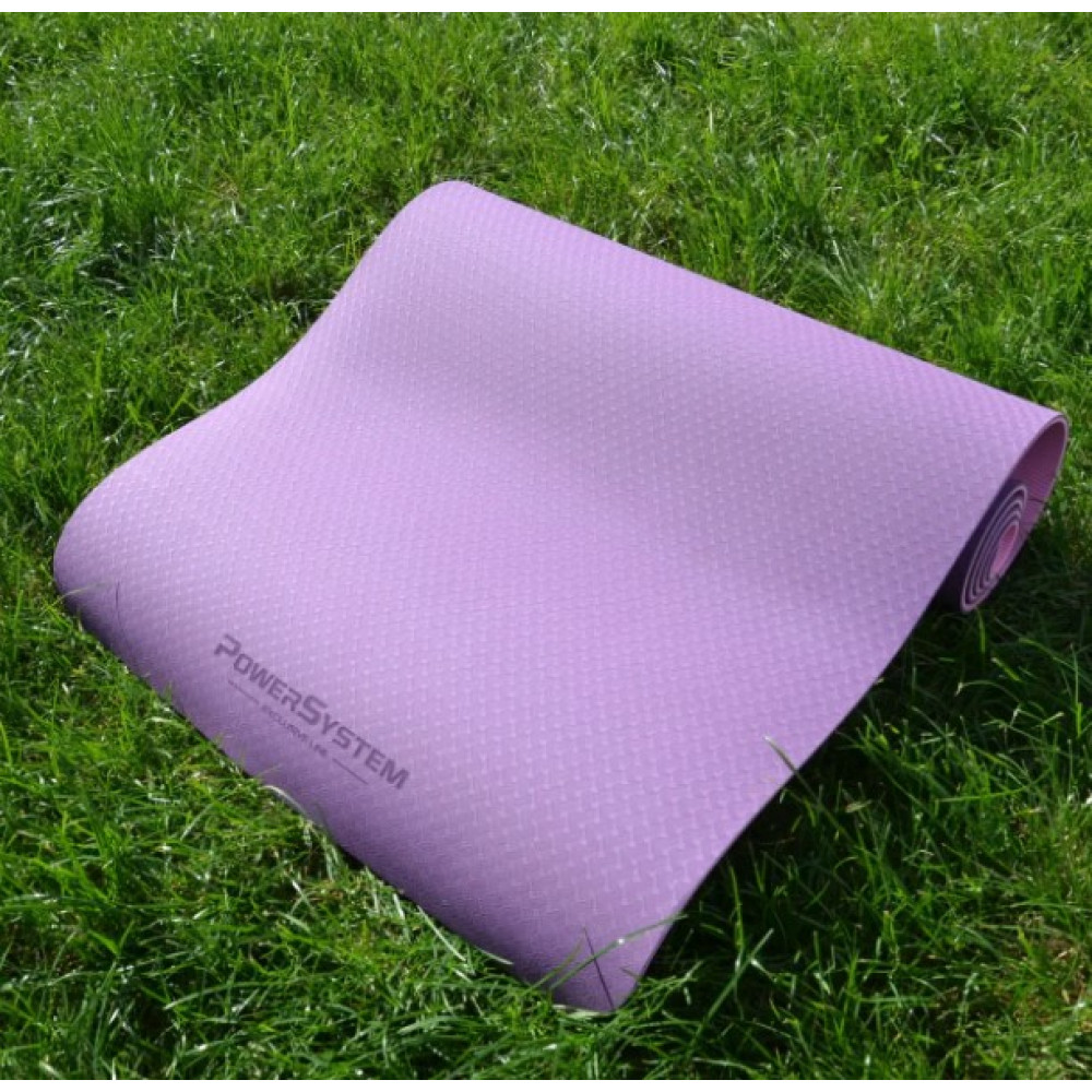 Килимок для йоги та фітнесу Power System PS-4060 TPE Yoga Mat Premium Purple (183х61х0.6) (4060PI-0)