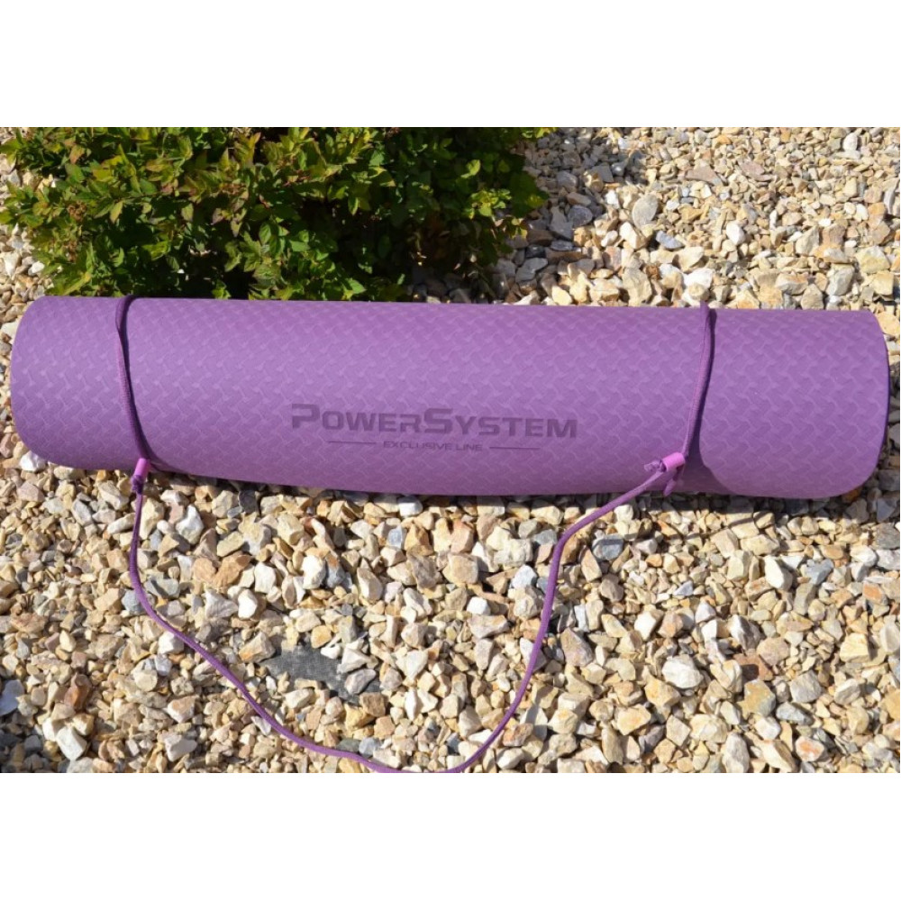 Килимок для йоги та фітнесу Power System PS-4060 TPE Yoga Mat Premium Purple (183х61х0.6) (4060PI-0)