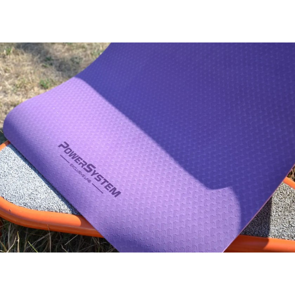 Килимок для йоги та фітнесу Power System PS-4060 TPE Yoga Mat Premium Purple (183х61х0.6) (4060PI-0)