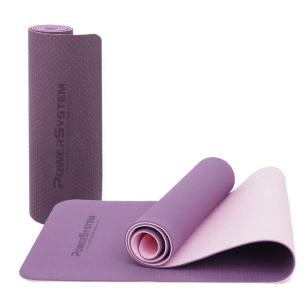 Килимок для йоги та фітнесу Power System PS-4060 TPE Yoga Mat Premium Purple (183х61х0.6) (4060PI-0)
