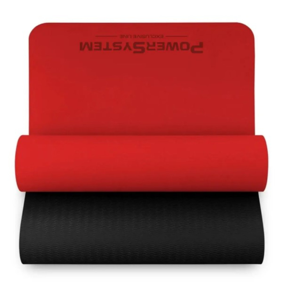 Килимок для йоги та фітнесу Power System PS-4060 TPE Yoga Mat Premium Red (183х61х0.6) (4060RD-0)
