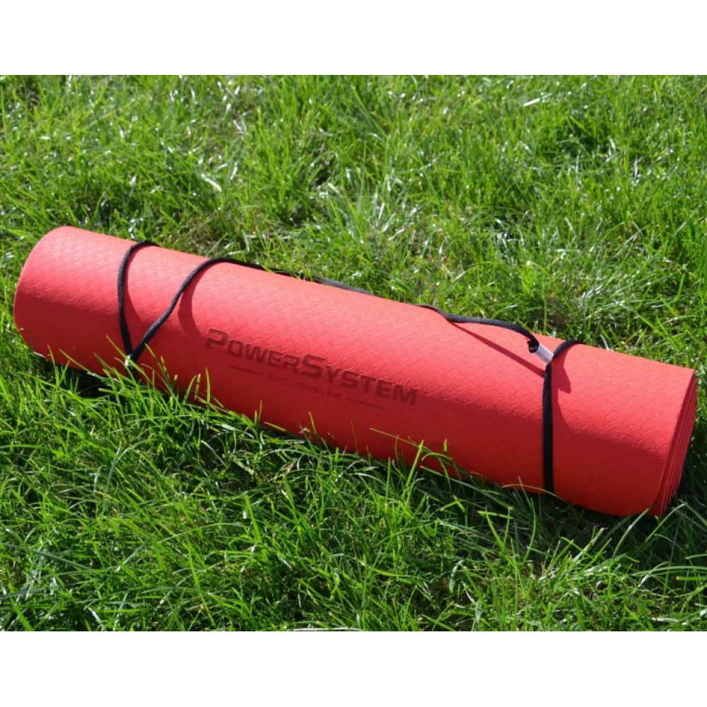 Килимок для йоги та фітнесу Power System PS-4060 TPE Yoga Mat Premium Red (183х61х0.6) (4060RD-0)