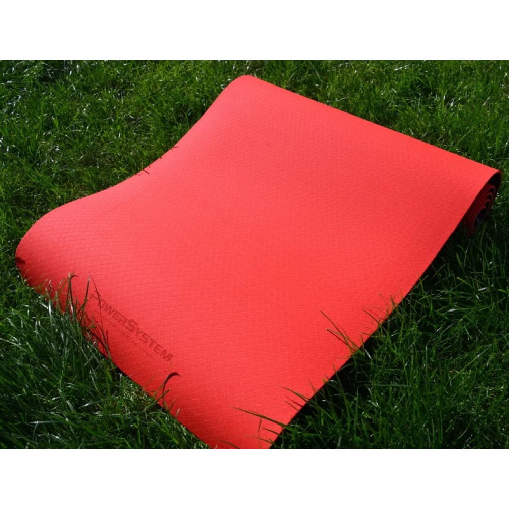 Килимок для йоги та фітнесу Power System PS-4060 TPE Yoga Mat Premium Red (183х61х0.6) (4060RD-0)
