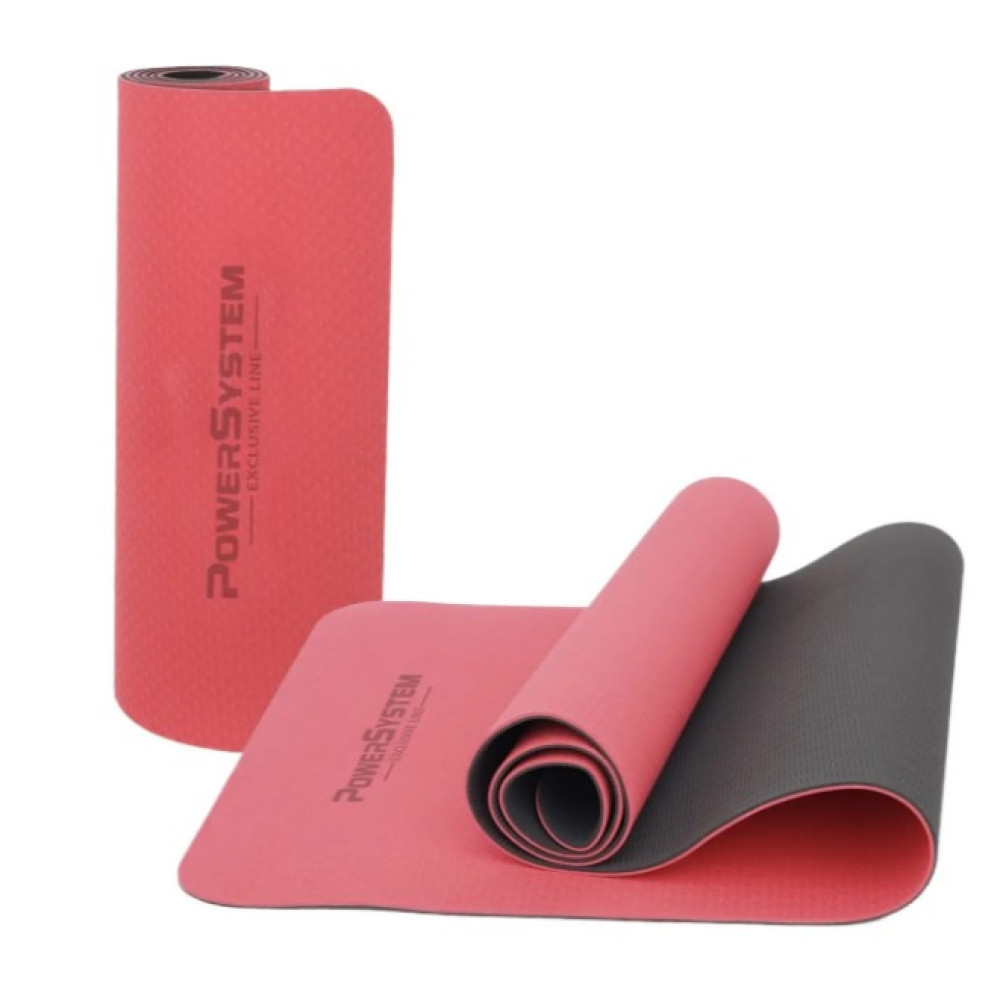 Килимок для йоги та фітнесу Power System PS-4060 TPE Yoga Mat Premium Red (183х61х0.6) (4060RD-0)