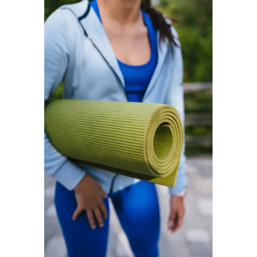 Килимок для йоги та фітнесу Power System PS-4014 PVC Fitness-Yoga Mat Green (173x61x0.6) (PS-4014_Green)