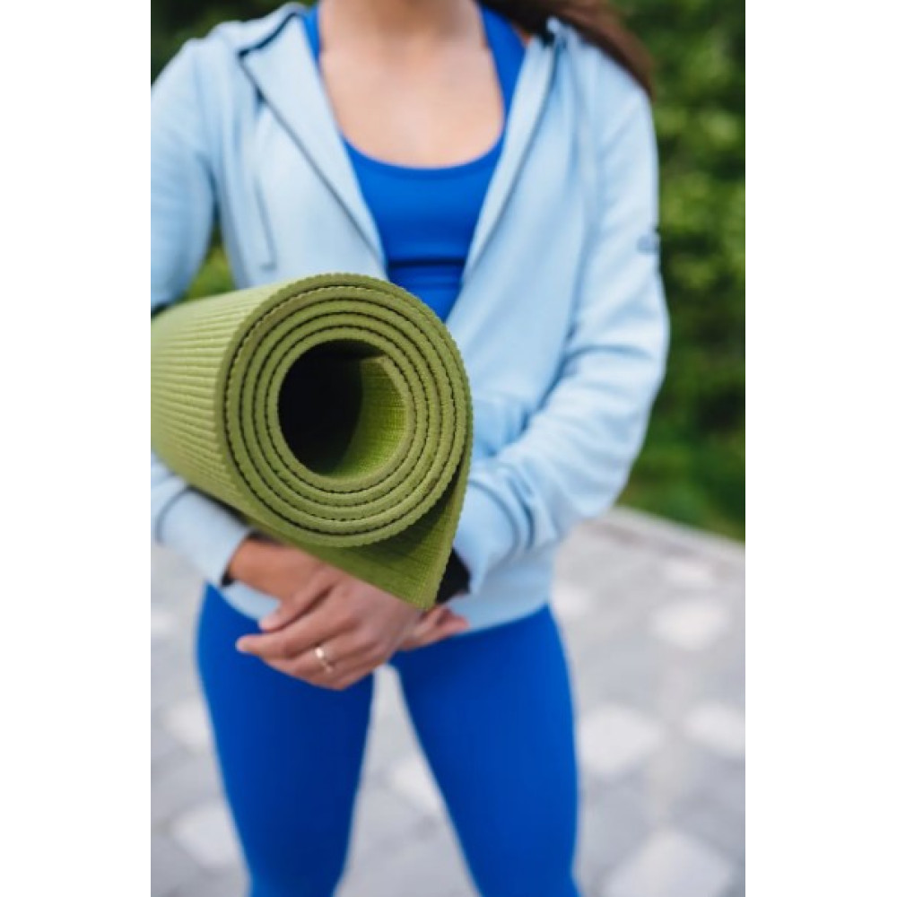 Килимок для йоги та фітнесу Power System PS-4014 PVC Fitness-Yoga Mat Green (173x61x0.6) (PS-4014_Green)