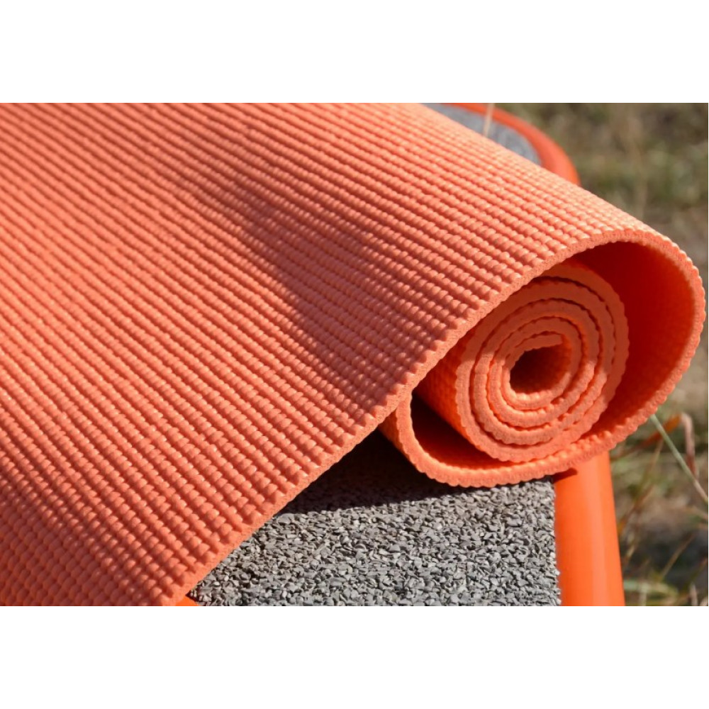 Килимок для йоги та фітнесу Power System PS-4014 PVC Fitness-Yoga Mat Orange (173x61x0.6) (PS-4014_Orange)