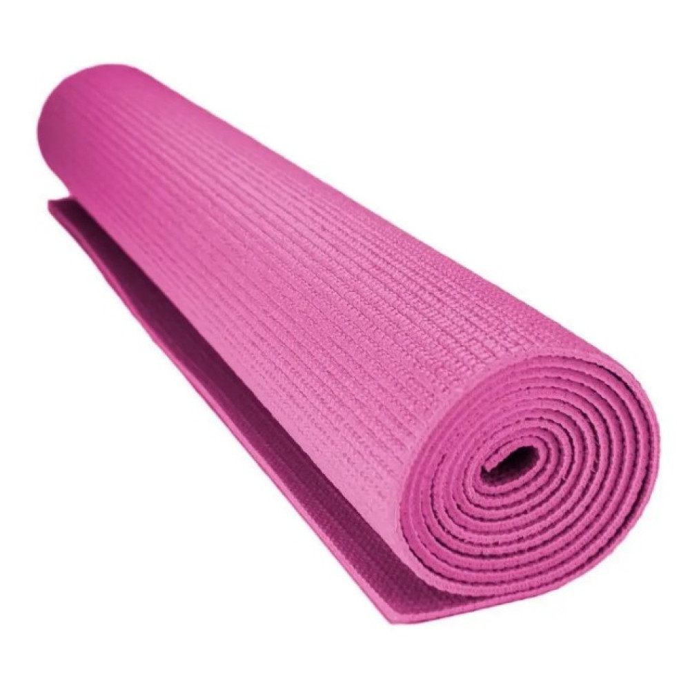 Килимок для йоги та фітнесу Power System PS-4014 PVC Fitness Yoga Mat Pink (173x61x0.6) (PS-4014_Pink)