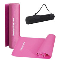 Килимок для йоги та фітнесу Power System PS-4014 PVC Fitness Yoga Mat Pink (173x61x0.6) (PS-4014_Pink)