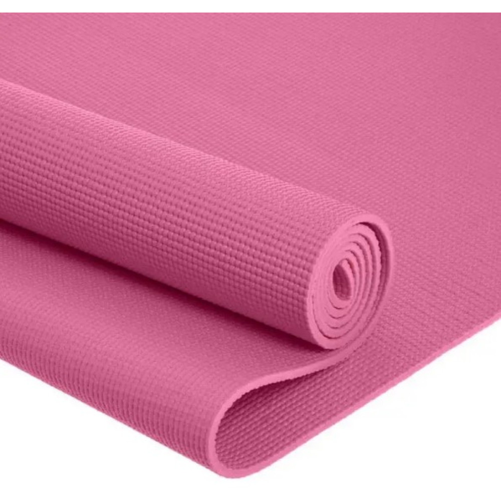 Килимок для йоги та фітнесу Power System PS-4014 PVC Fitness Yoga Mat Pink (173x61x0.6) (PS-4014_Pink)
