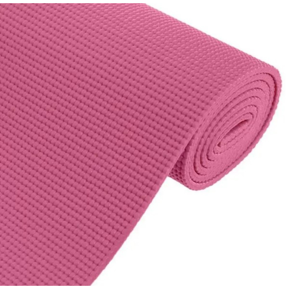 Килимок для йоги та фітнесу Power System PS-4014 PVC Fitness Yoga Mat Pink (173x61x0.6) (PS-4014_Pink)