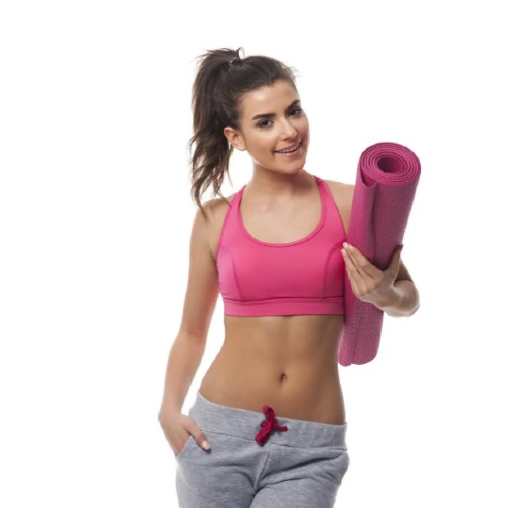 Килимок для йоги та фітнесу Power System PS-4014 PVC Fitness Yoga Mat Pink (173x61x0.6) (PS-4014_Pink)