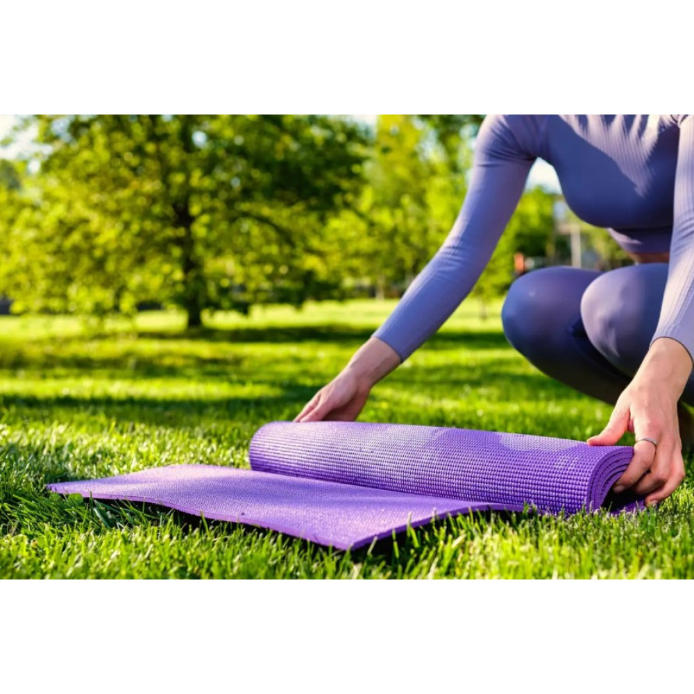 Килимок для йоги та фітнесу Power System PS-4014 PVC Fitness-Yoga Mat Purple (173x61x0.6) (PS-4014_Purple)