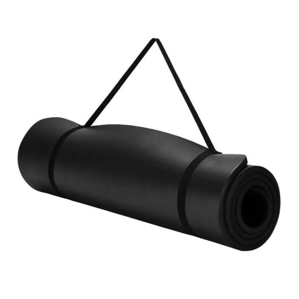 Килимок для йоги та фітнесу Power System PS-4017 NBR Fitness Yoga Mat Plus Black (180х61х1) (PS-4017_Black)