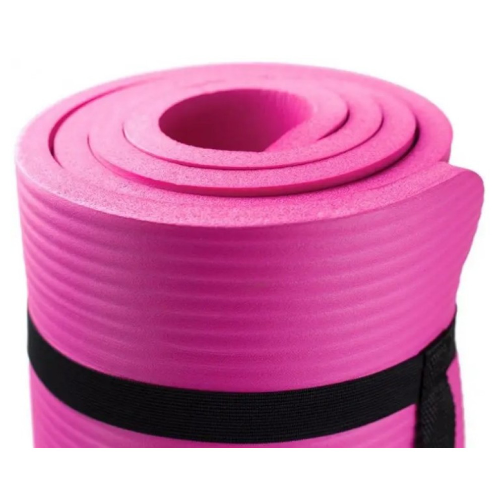 Коврик для йоги и фитнеса Power System PS-4017 NBR Fitness Yoga Mat Plus Pink (180х61х1) (PS-4017_Pink)