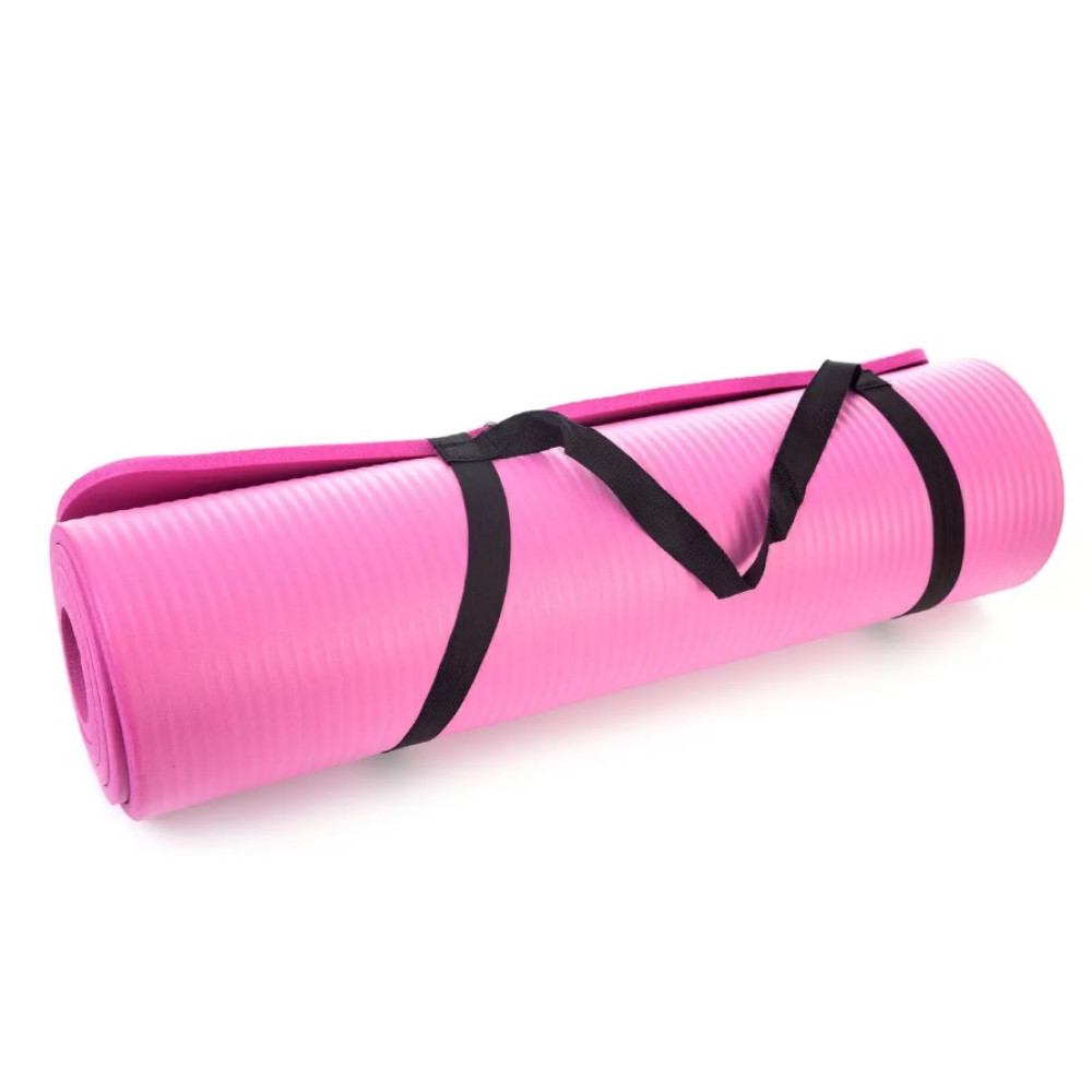 Коврик для йоги и фитнеса Power System PS-4017 NBR Fitness Yoga Mat Plus Pink (180х61х1) (PS-4017_Pink)