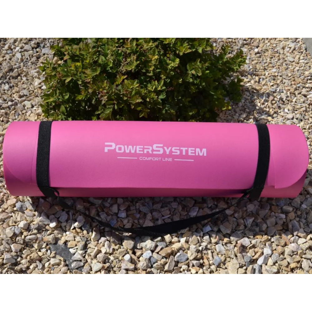 Коврик для йоги и фитнеса Power System PS-4017 NBR Fitness Yoga Mat Plus Pink (180х61х1) (PS-4017_Pink)