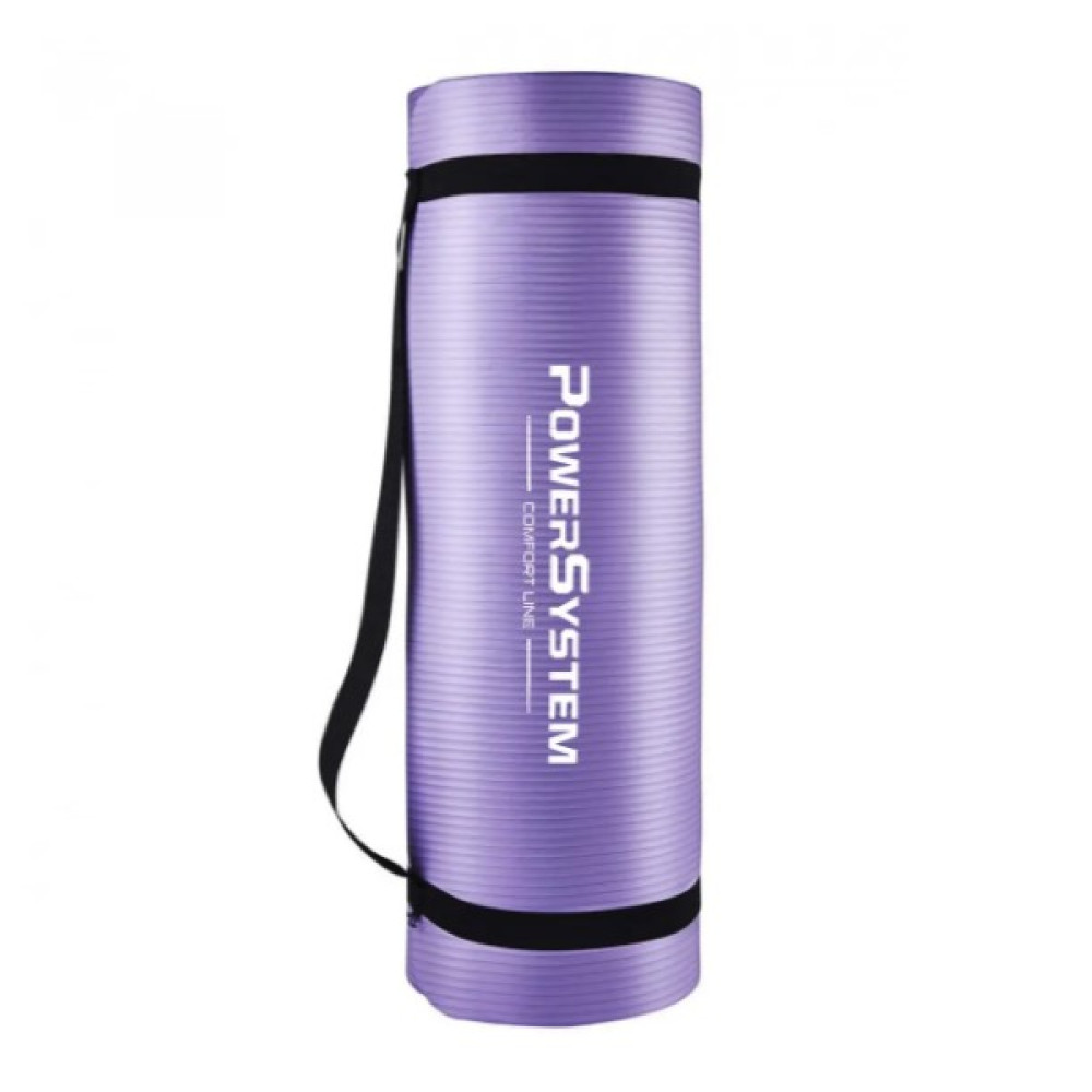 Килимок для йоги та фітнесу Power System PS-4017 NBR Fitness Yoga Mat Plus Purple (180х61х1) (PS-4017_Purple)
