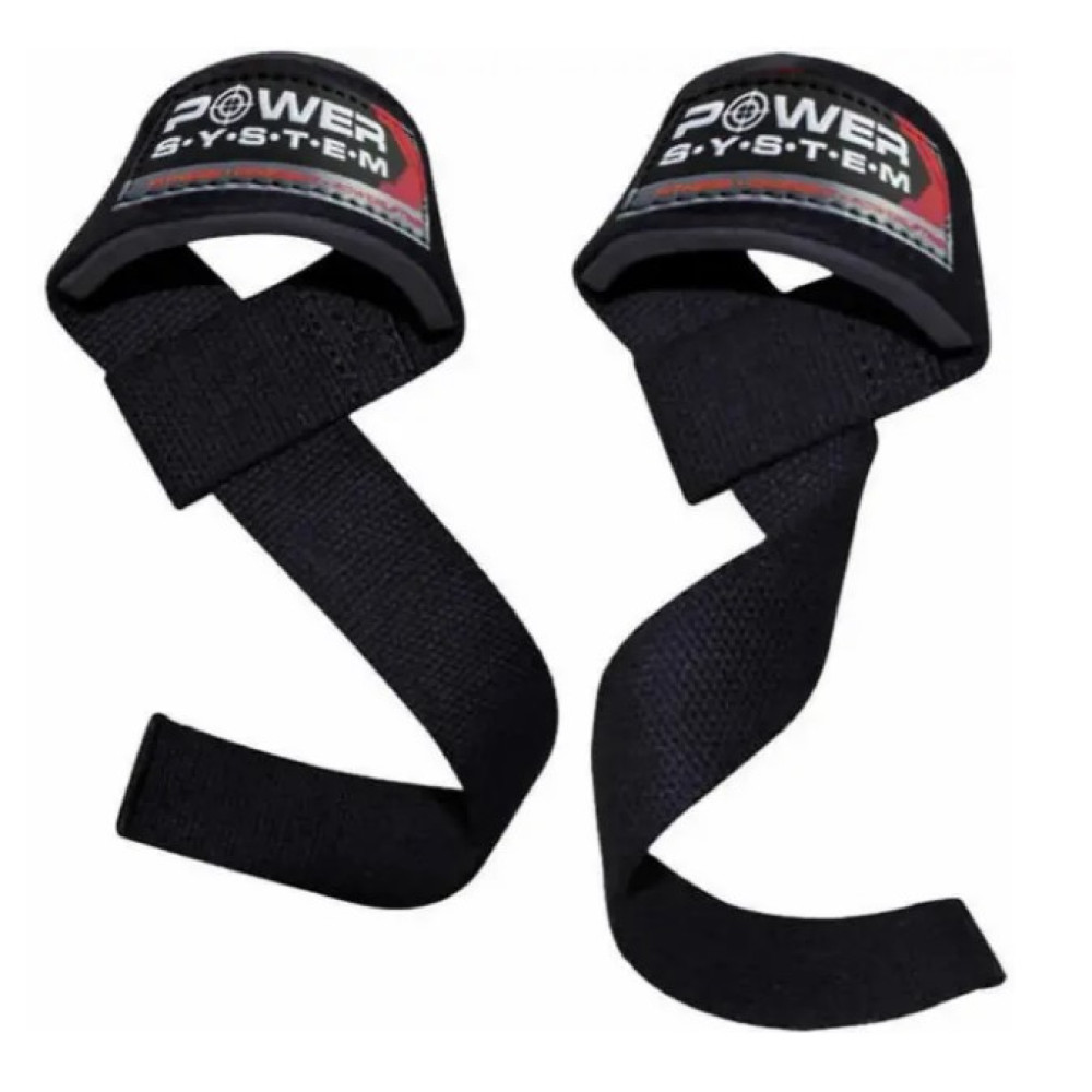 Лямки для тяги Power System PS-3400 Power Straps Black/Red (PS-3400_Bl/Red)