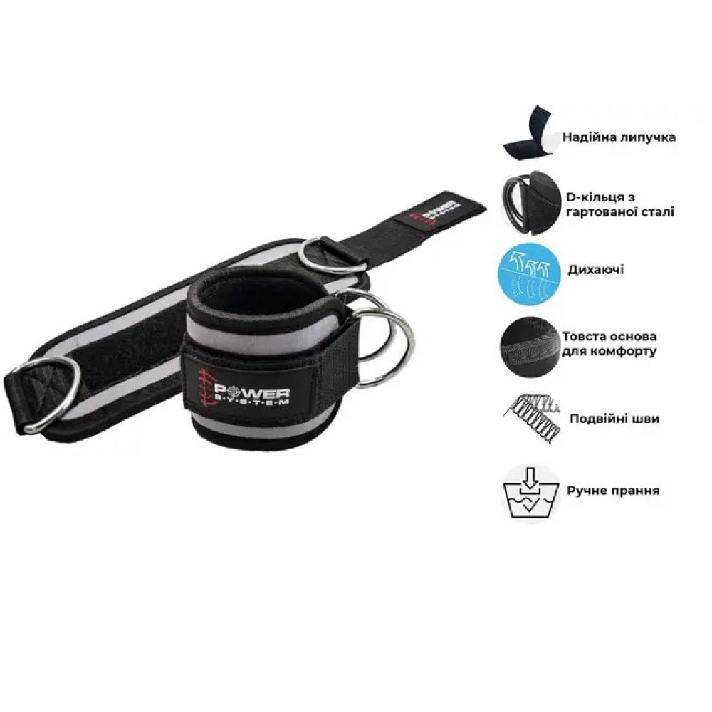 Манжета на щиколотку Power System PS-3460 Ankle Strap Gym Guy Grey (PS_3460_Grey)