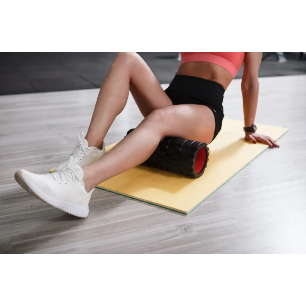 Масажний ролик (роллер) Power System PS-4050 Fitness Foam Roller Black/Pink (33x15см) (4050PI-0)